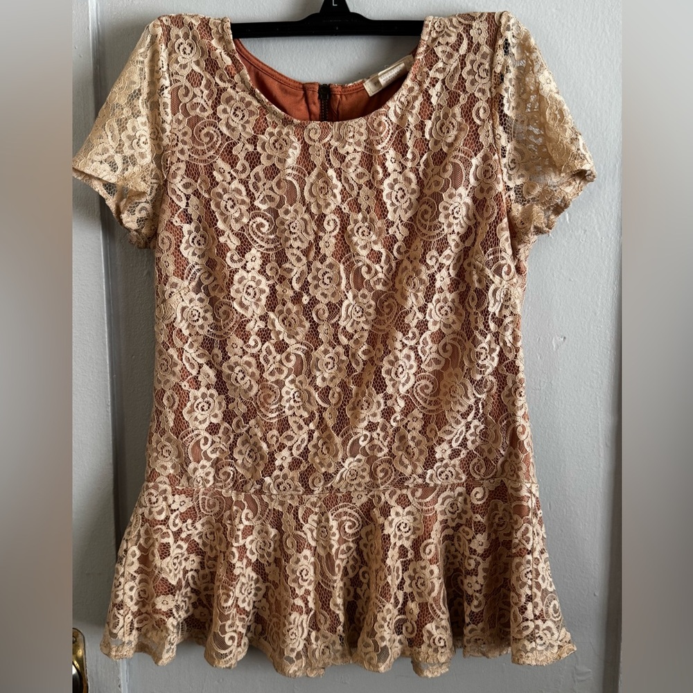 Elegant Lace Top with Ruffle